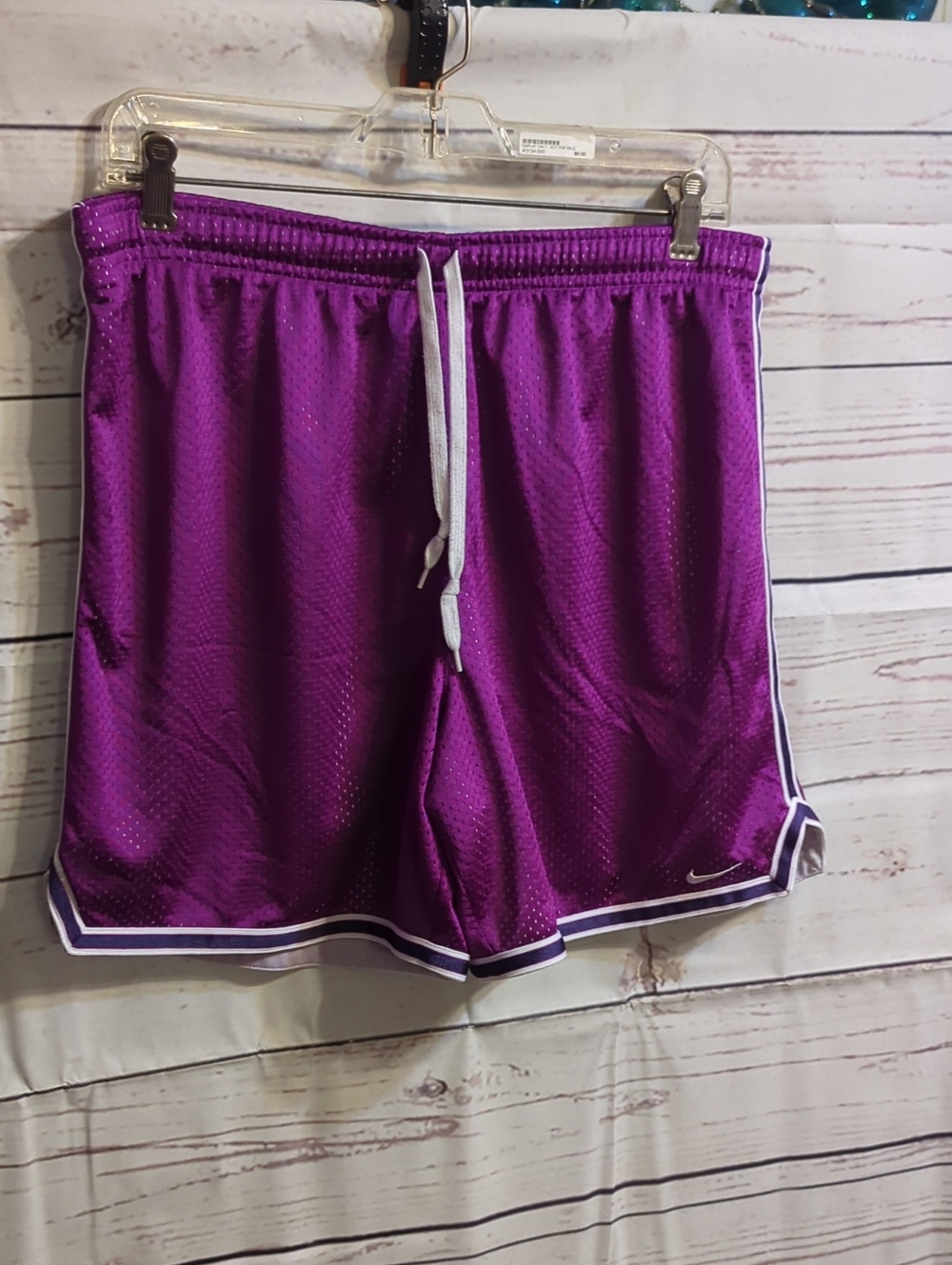 Nike Women's Purple Shorts with Drawstring